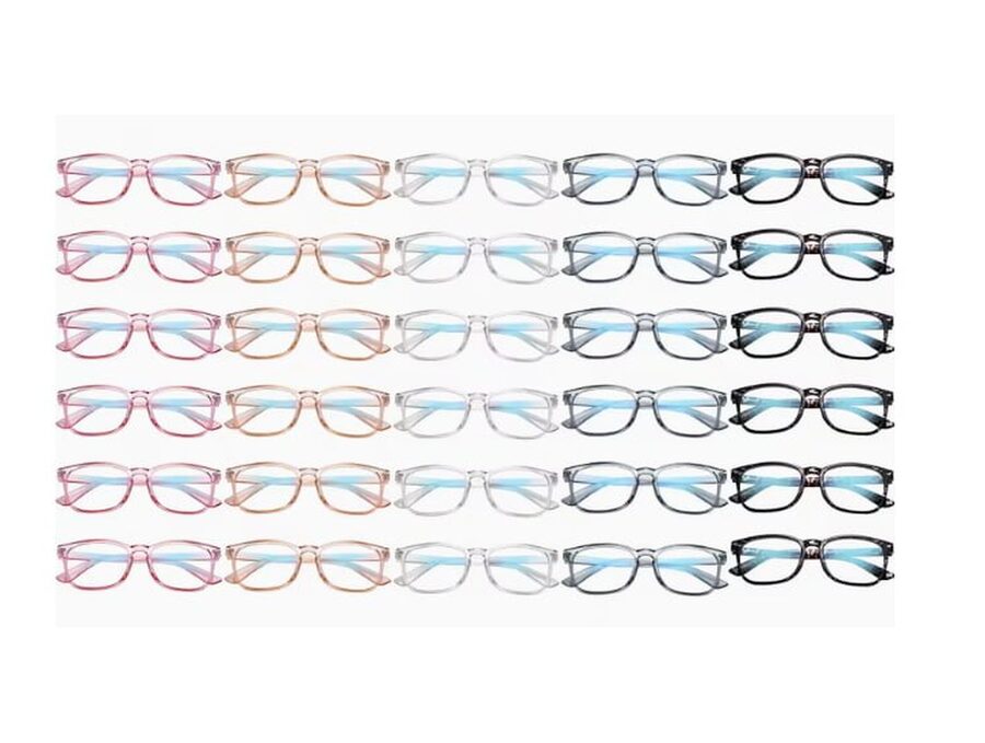Blue Light Blocking Reading Glasses – 30-Pack Multicolor