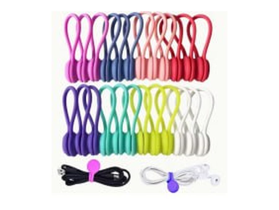 Magnetic Silicone Cable Organizers – 7-Piece Set
