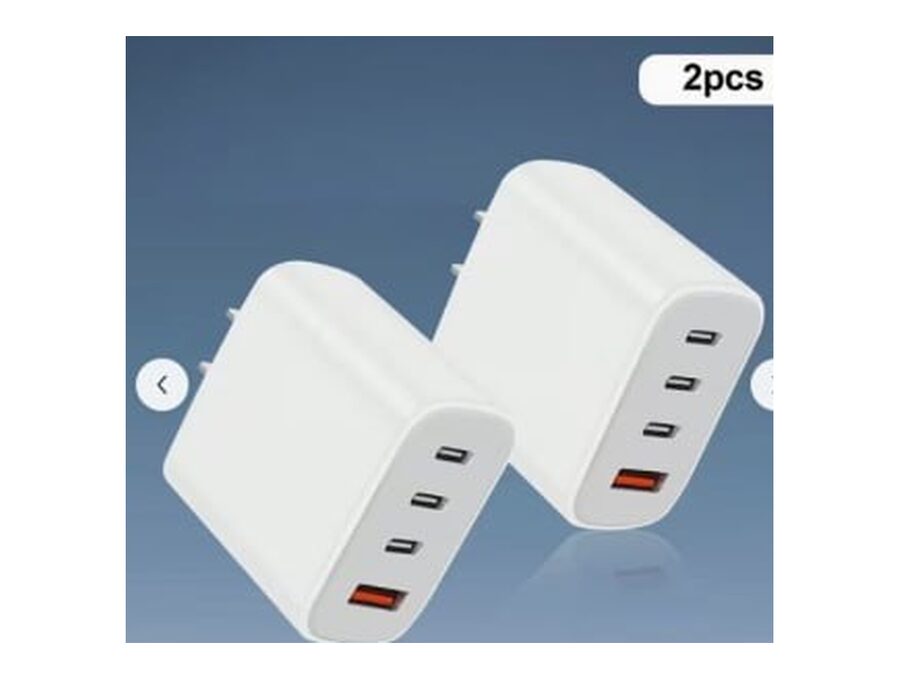 4-Port USB Wall Charger – 2-Pack